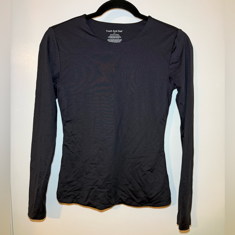 Frank and Oak Size S Black Long Sleeve